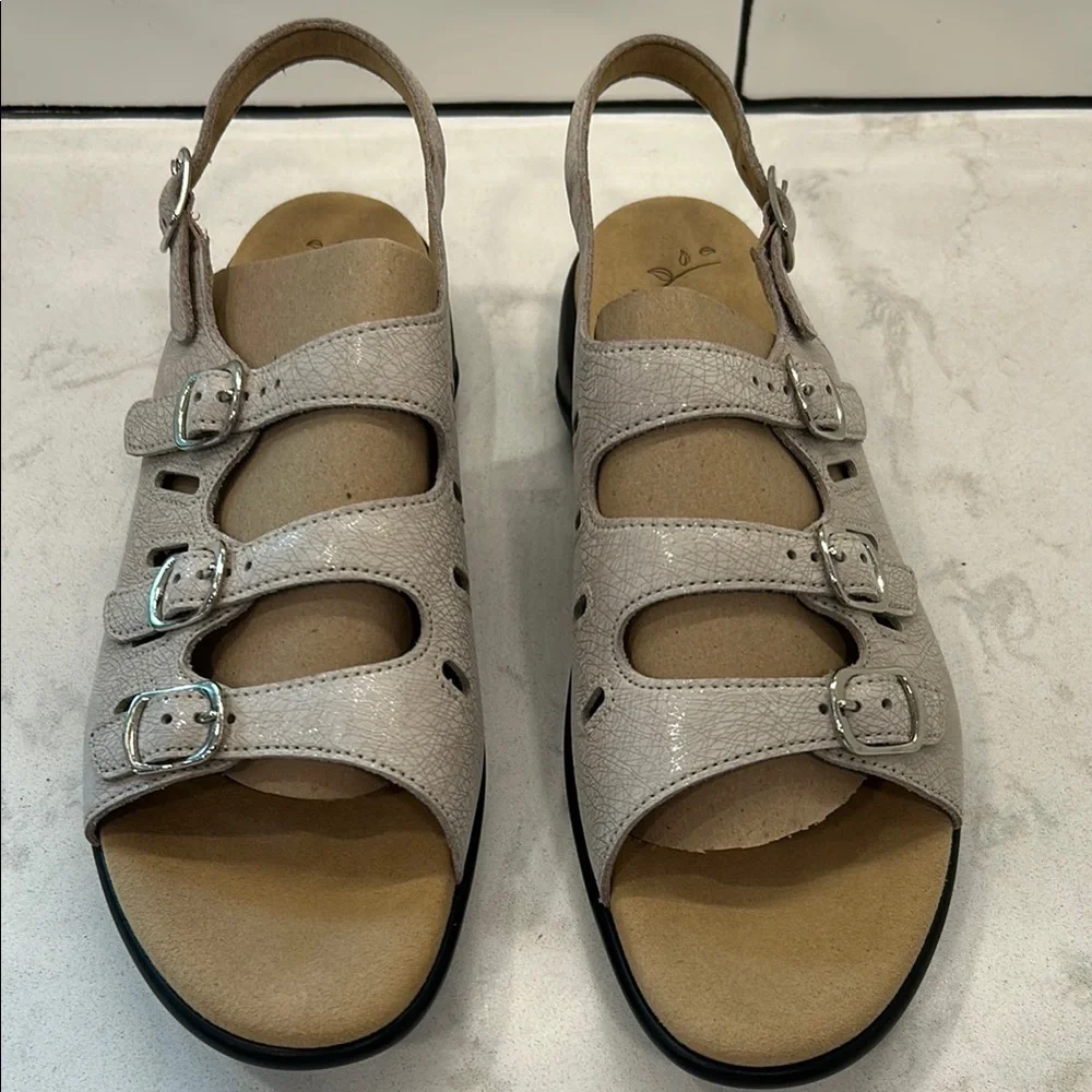 SAS Mystic Web Linen‎ Women's Leather Cream Sandals Tripad Comfort 11N